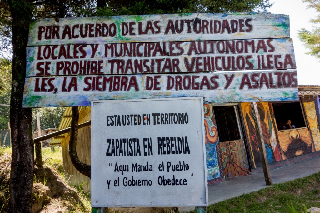 "You Are in Zapatista Rebel Territory," Oventic, August 2013. Photograph by Lorie Novak
