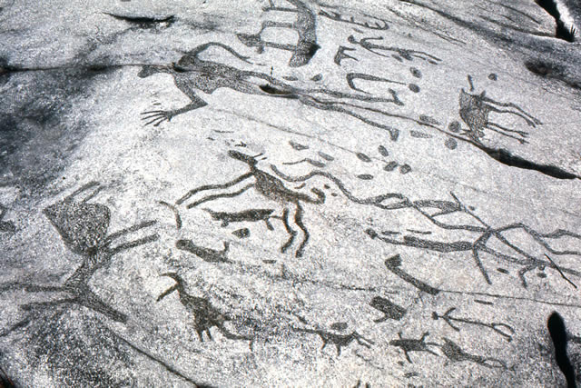 Fig. 2. Teaching Rocks near Curve Lake First Nations showing woman. Photograph by Robin L. Lyke, used with permission.
